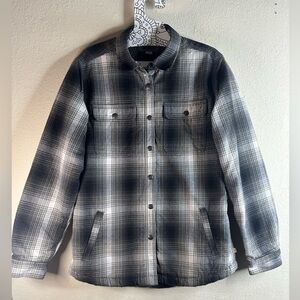 Carhartt Shacket Gray Plaid Sherpa Fleece Lined 103227 Jacket size medium